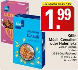 WEZ Kölln Müsli, Cerealien oder Haferfleks Angebot