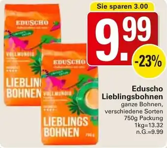 WEZ Eduscho Lieblingsbohnen Angebot