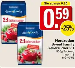 WEZ Nordzucker Sweet Family Gelierzucker 2:1 Angebot
