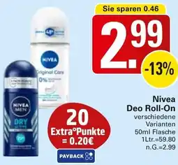 WEZ Nivea Deo Roll-On Angebot