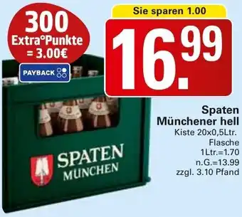 WEZ Spaten Münchener hell Angebot