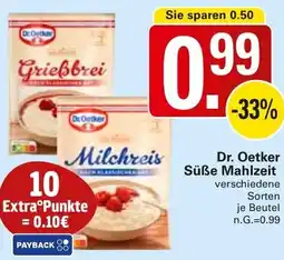 WEZ Dr. Oetker Süße Mahlzeit Angebot