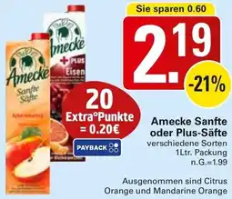 WEZ Amecke Sanfte oder Plus-Säfte Angebot
