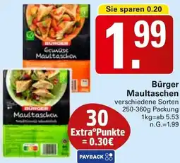 WEZ Bürger Maultaschen Angebot