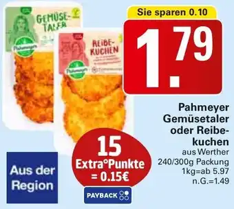 WEZ Pahmeyer Gemüsetaler oder Reibekuchen Angebot