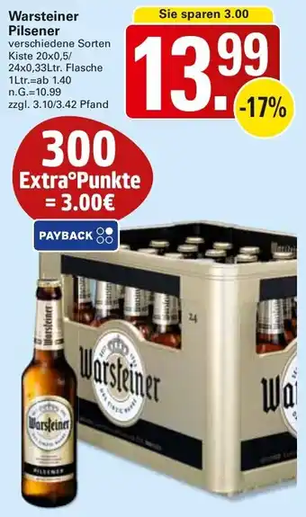 WEZ Warsteiner Pilsener Angebot