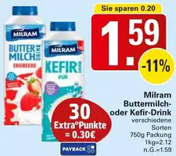 WEZ Milram Buttermilch- oder Kefir-Drink Angebot