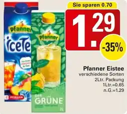 WEZ Pfanner Eistee Angebot