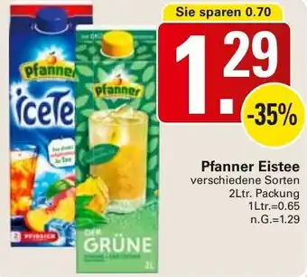 WEZ Pfanner Eistee Angebot