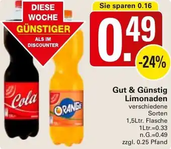 WEZ Gut & Günstig Limonaden Angebot