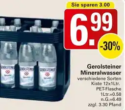 WEZ Gerolsteiner Mineralwasser Angebot
