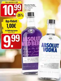 WEZ Absolut Vodka Angebot