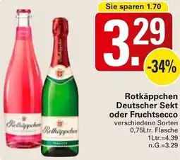 WEZ Rotkäppchen Deutscher Sekt oder Fruchtsecco Angebot