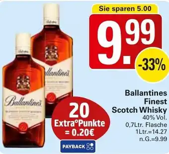 WEZ Ballantines Finest Scotch Whisky Angebot