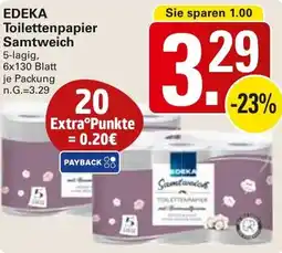 WEZ EDEKA Toilettenpapier Samtweich Angebot