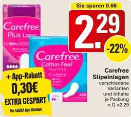 WEZ Carefree Slipeinlagen Angebot