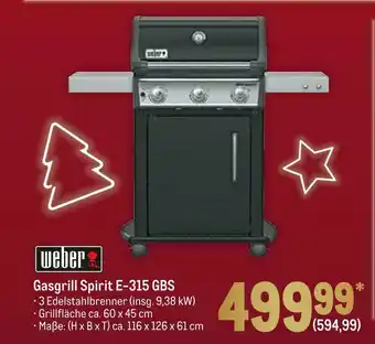 METRO Weber gasgrill spirit e-315 gbs Angebot