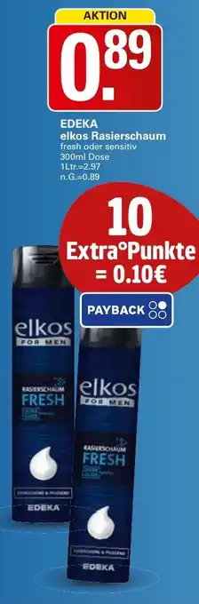WEZ EDEKA elkos Rasierschaum Angebot