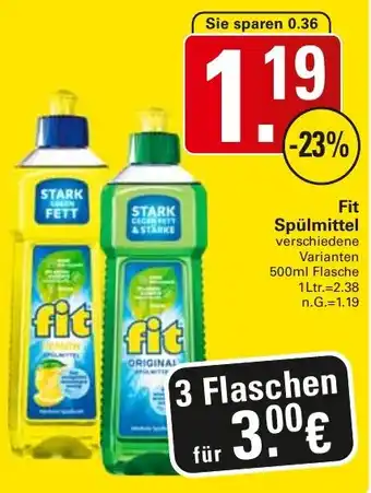 WEZ Fit Spülmittel Angebot
