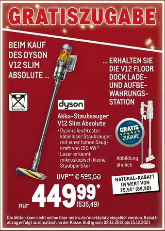 METRO Dyson akku-staubsauger v12 slim absolute Angebot