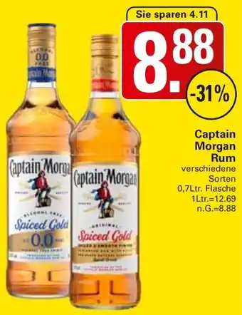 WEZ Captain Morgan Rum Angebot