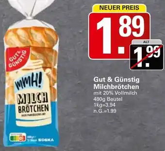 WEZ Gut & Günstig Milchbrötchen Angebot
