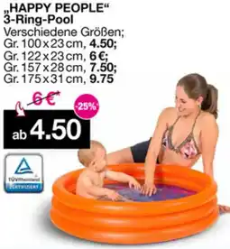 Woolworth HAPPY PEOPLE 3-Ring-Pool Angebot