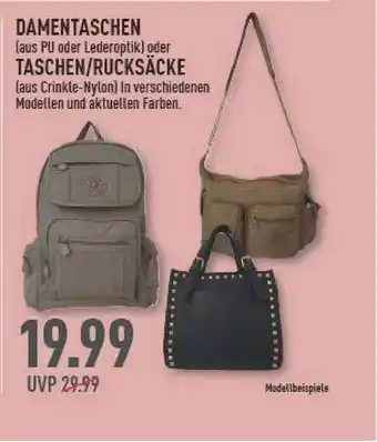 Marktkauf Damentaschen Oder Taschen Oder Rucksäcke Angebot