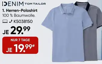 Galeria DENIM TOM TAILOR Herren-Poloshirt Angebot