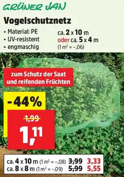 Thomas Philipps GRÜNER JAN Vogelschutznetz Angebot