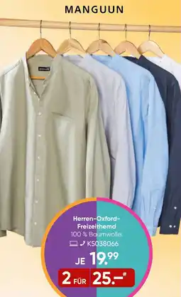 Galeria MANGUUN Herren-Oxford Freizeithemd Angebot