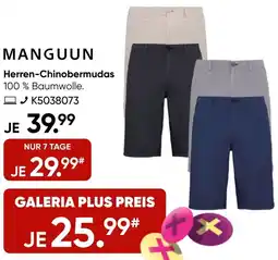 Galeria MANGUUN Herren-Chinobermudas Angebot