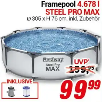 CENTERSHOP Bestway Framepool 4.678 l STEEL PRO MAX Angebot