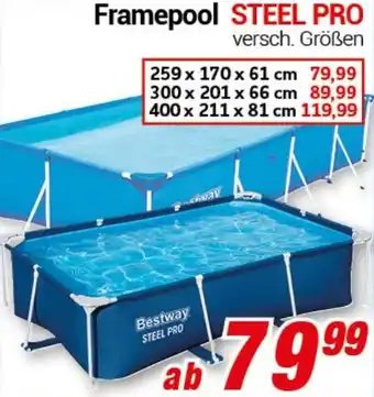 CENTERSHOP Bestway Framepool STEEL PRO Angebot