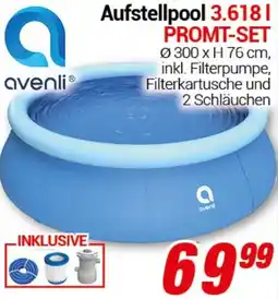 CENTERSHOP Avenli Aufstellpool 3.618 l PROMT-SET Angebot