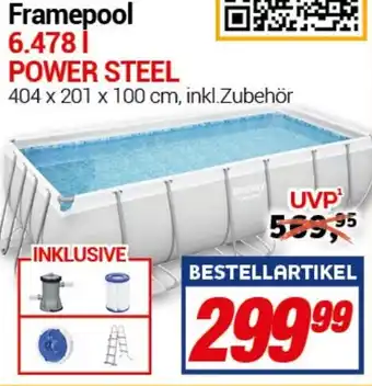 CENTERSHOP Bestway Framepool 6.478 l POWER STEEL Angebot
