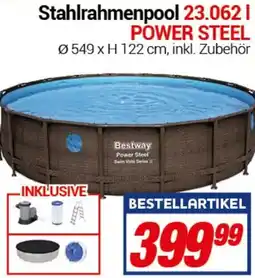 CENTERSHOP Bestway Stahlrahmenpool 23.062 l POWER STEEL Angebot