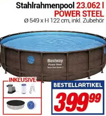 CENTERSHOP Bestway Stahlrahmenpool 23.062 l POWER STEEL Angebot