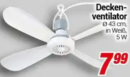 CENTERSHOP Deckenventilator Angebot
