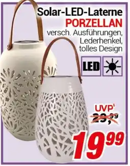 CENTERSHOP Solar-LED-Laterne PORZELLAN Angebot