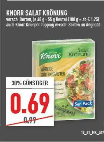 Marktkauf Knorr Salat Krönung 40-55g Beutel Angebot