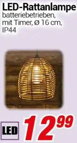 CENTERSHOP LED-Rattanlampe Angebot
