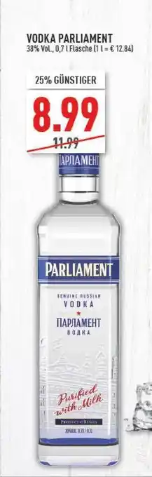 Marktkauf Parliament Vodka 0,7L Angebot