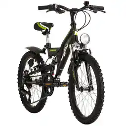 Netto Marken-Discount WYLD WYLD Kinder-Mountainbike Fully ATB 20 Zodiac schwarz-grün 6 Gänge RH 31 cm Angebot