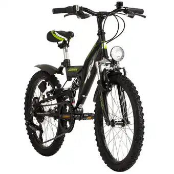 Netto Marken-Discount WYLD WYLD Kinder-Mountainbike Fully ATB 20 Zodiac schwarz-grün 6 Gänge RH 31 cm Angebot