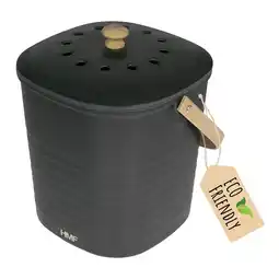 Netto Marken-Discount HMF 3780 Nachhaltiger Biomülleimer Küche, Geruchsdichter Komposteimer mit Deckel, 6 Liter, Schwarz Angebot