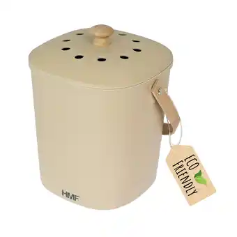 Netto Marken-Discount HMF 3780 Nachhaltiger Biomülleimer Küche, Geruchsdichter Komposteimer mit Deckel, 6 Liter, Beige Angebot