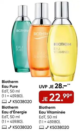 Galeria Biotherm Eau Pure EdT Angebot