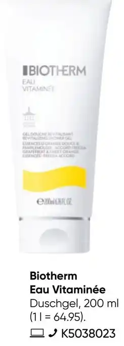 Galeria Biotherm Eau Vitaminée Duschgel Angebot