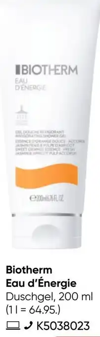 Galeria Biotherm Eau d'Énergie Duschgel Angebot